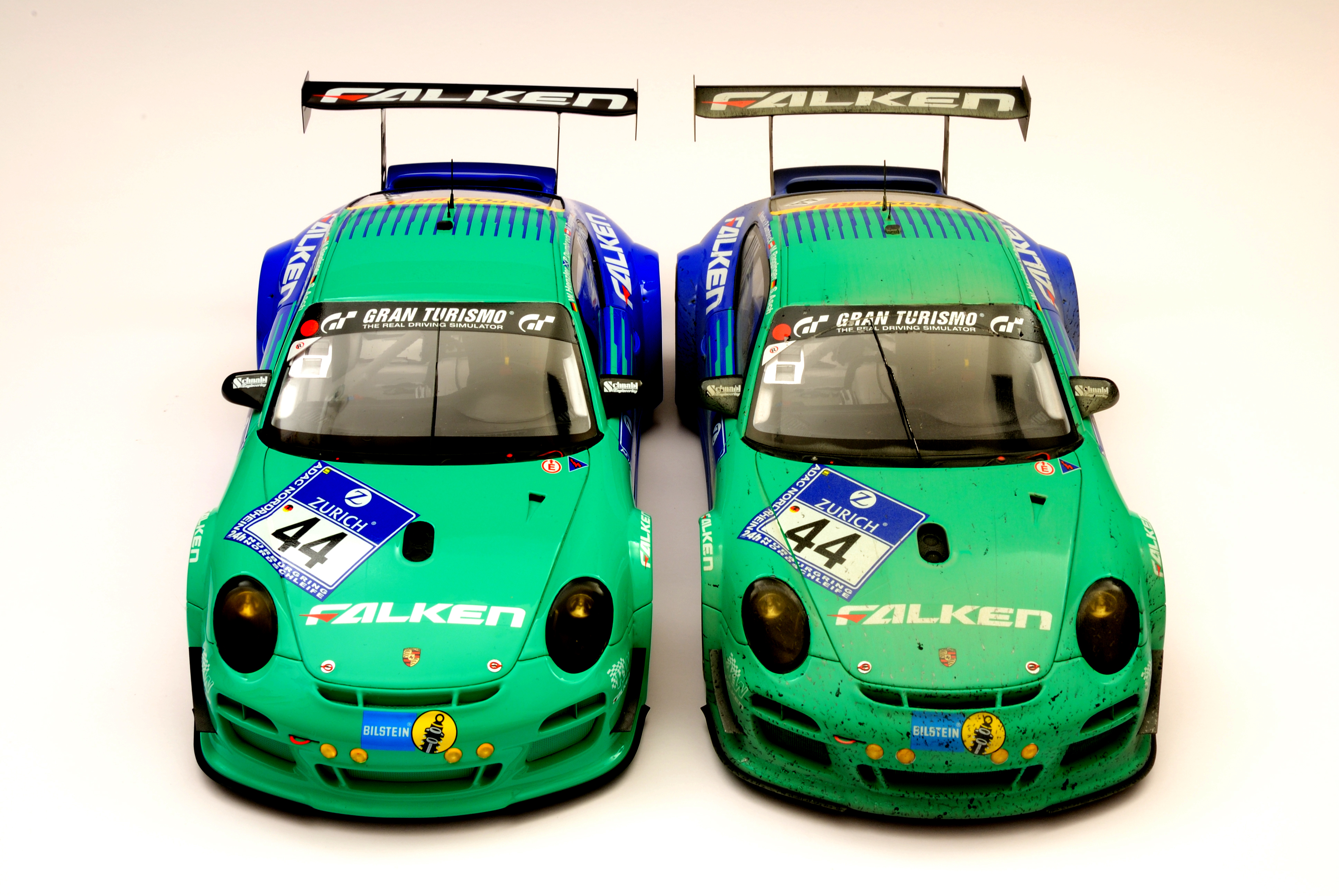 links das Original - rechts finish line